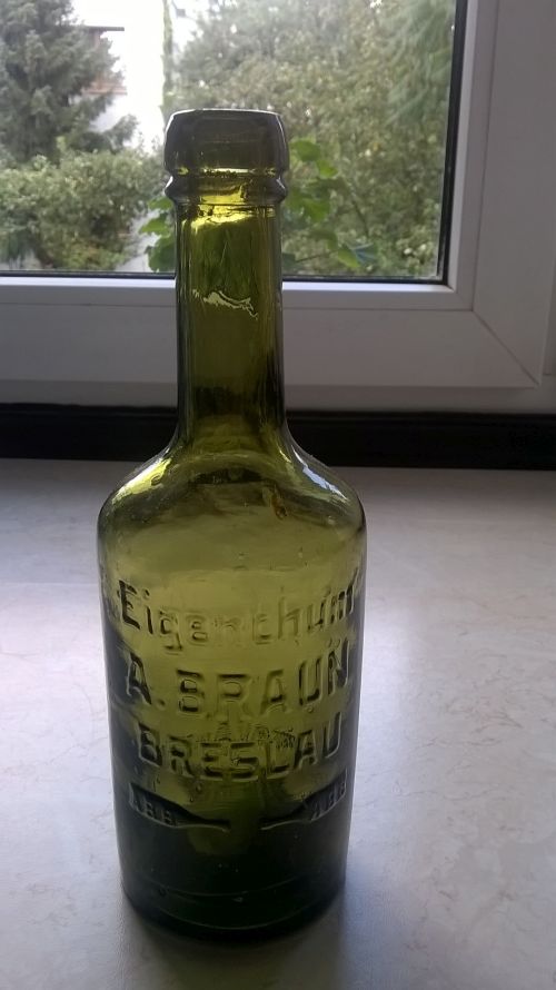 Green bottle A.BRAUN BRESLAU