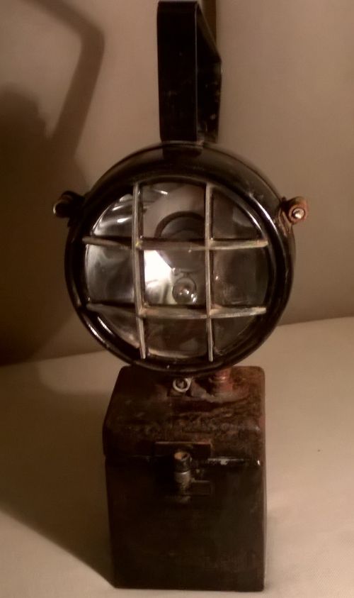 Vintage motorcycle headlight torch or lantern