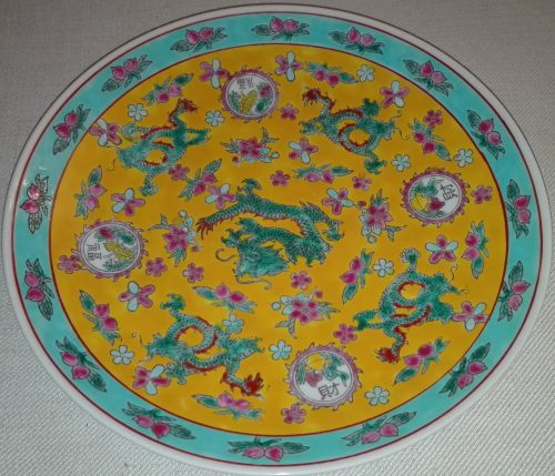 Chinese five-claw dragon plate