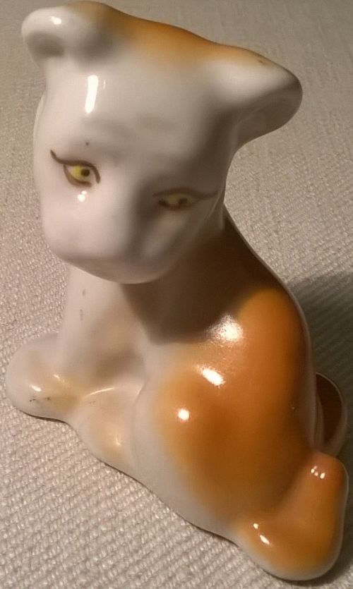 Soviet porcelain lion cub figurine